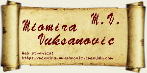 Miomira Vuksanović vizit kartica